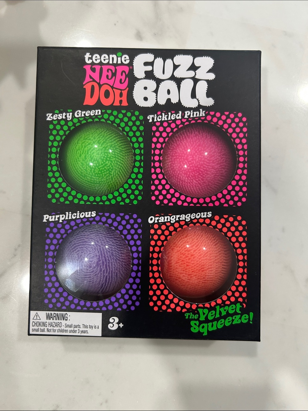 Fuzz Ball 4-Pack - Zesty Green, Tickled Pink, Purplicious, Orangrageous